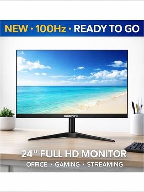 InnoView 24” FHD Monitor (NEW) | 100Hz | HDMI | Office, Gaming, Streaming